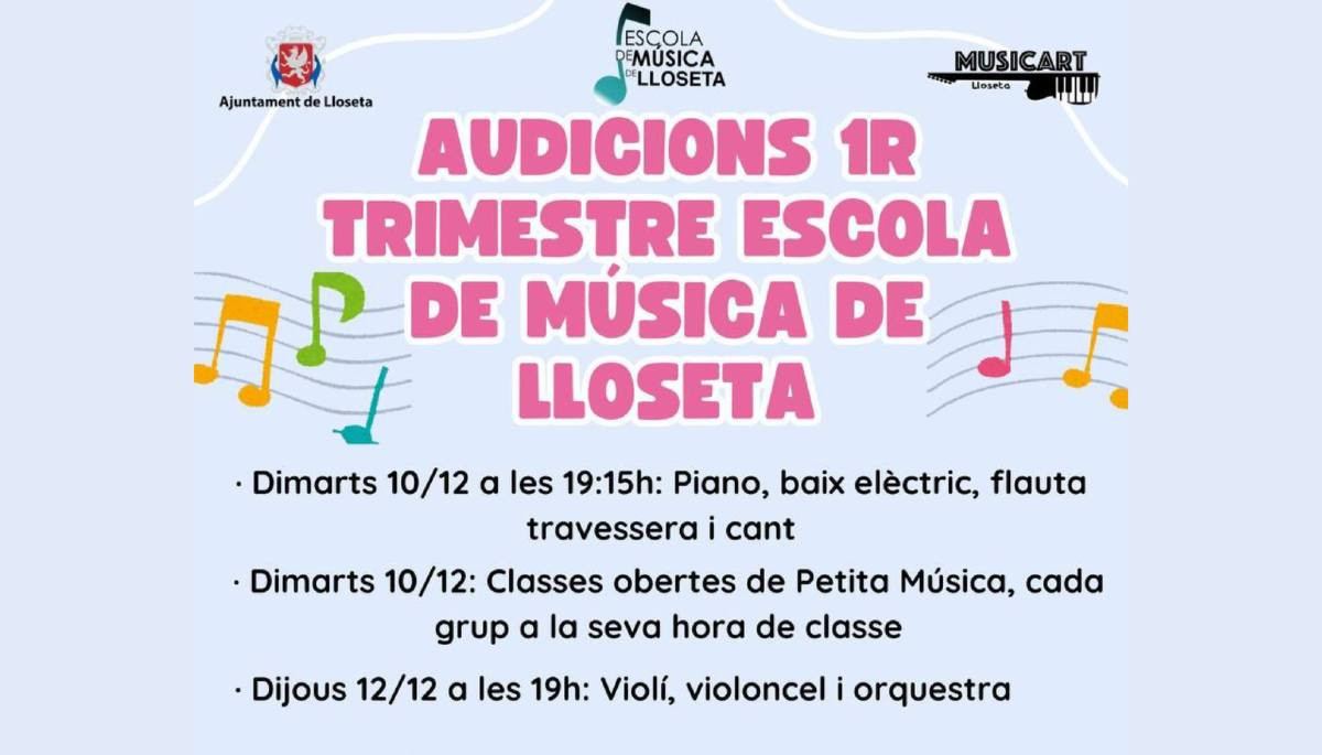 Audicions de l’Escola de Música de Lloseta