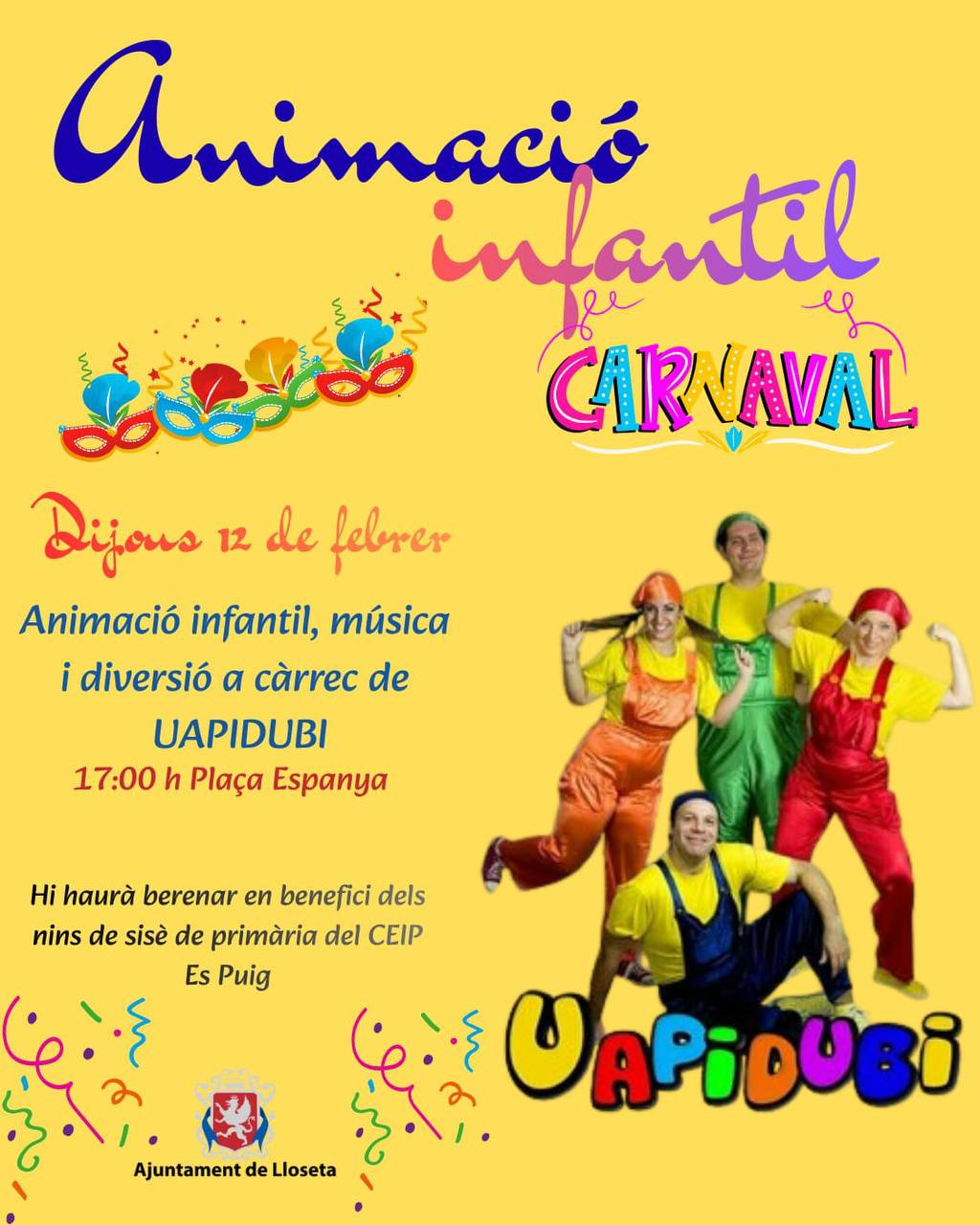 ANIMACIÓ INFANTIL DE CARNAVAL A LLOSETA 