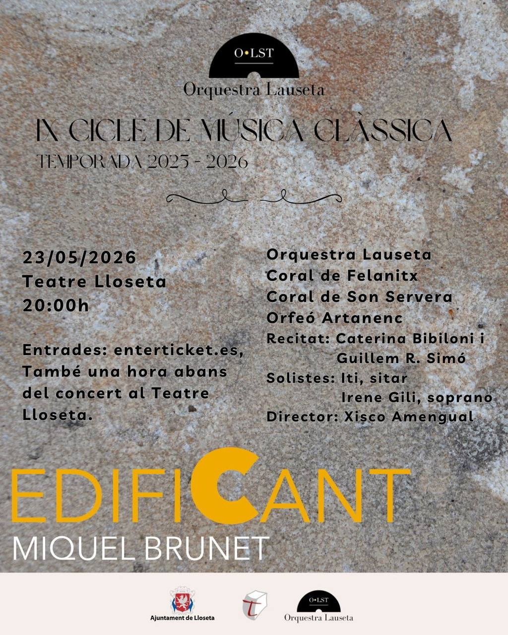 IX Cicle de Música Clàssica de l’Orquestra Lauseta: EdifiCant